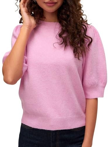 Vero Moda Femme O-Neck Pullover Vmdoffy GA Noos Pull À Col Rond 2/4, Bonbon, M EU
