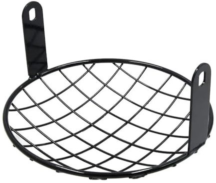 Protectora de Faros Parrilla De Malla para Faros Delanteros De Motocicleta, Cubierta De Rejilla De Metal Negro De 7,8 Pulgadas para Har&Ley