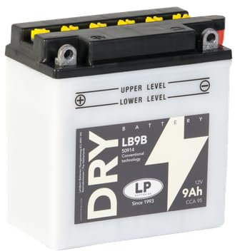 Batería seca para moto Landport LP 12Volt, 9Ah/10hr, 95 CCA- LB9B