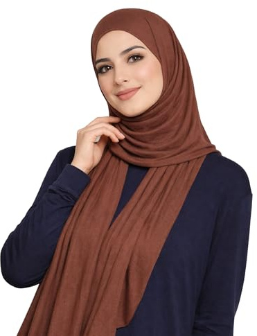HENKi 100% Baumwolle Cotton Hijab Jersey Kopftuch Frauen Damen Premium 180x100cm