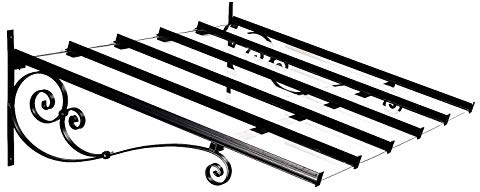 Auvent Marquise de Porte en Fer Forgé, Modèle Valentine