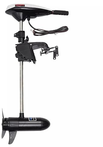 MDAfwecsa Moteur Électrique Hors-Bord 40lbs 12V pour Bateau et Kayak, Vitesse Réglable, 5 Vitesses Avant et 3 Arrière, Propulsion Puissante, Conception Légère, Affichage Batterie en Temps Réel