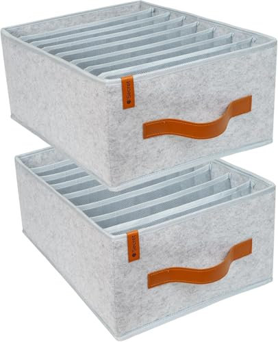 o'secret Kleiderschrank Organizer Kleideraufbewahrung für Jeans, Hosen, T-Shirts, Unterwäsche - für IKEA PAX 75 cm, 2er Set