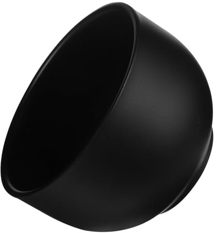 Beaupretty Black Shaving Bowl Stainless Steel Double Shaving Soap Mug for Men Capacity Shave Brush Cup Non- Design Elegant Finish for Grooming Essentials