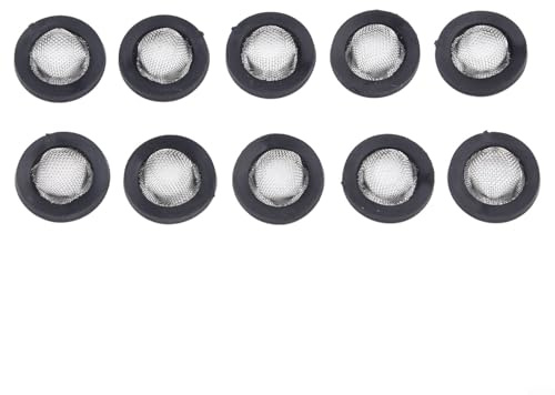 Garden Hose and Washing Machine Hose Replacement Washers, Silicone Rubber with Stainless Steel Mesh Filter, 10pcs for Long lasting Hose Sealing (1/2)