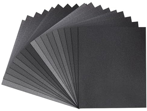 18 Sheets Wet and Dry Sandpaper for Cars, 120 to 10000 Grit Sanding Paper, Sand Paper for Metal Wood Walls Furniture Polishing Finishing Sandpaper Car Sanding Kit(9x11 Inch)
