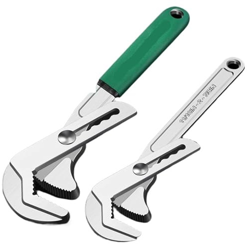 QYCWHXVDF Llave ajustable multifuncional antideslizante de 1 pieza con escala, boca móvil, acero inoxidable, gran apertura, ideal for baño.(Upgraded Wrench)