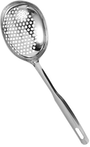 ARTSEWPLY Cuchara Coladora de Acero Inoxidable 304 Espumadera Multiusos Orificio para Colgar Diseño Ancho para Escurrir Aceite y Alimentos Fritos Utensilio Cocina para Pasta y Verduras