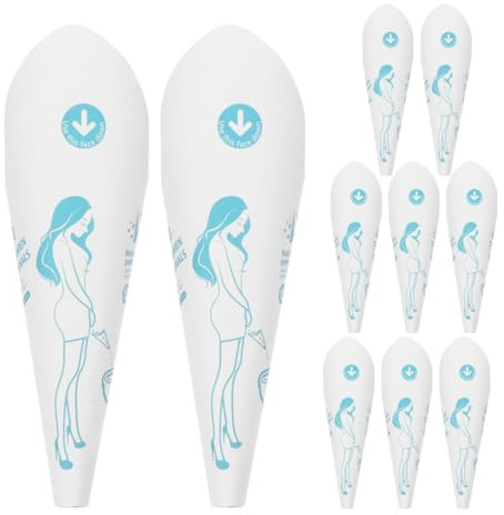 JOINPAYA Orinal Desechable Femenino 12 Unidades, Embudo de Orina para Mujeres, Papel Resistente Prueba de Fugas, Portátil y Práctico para Camping, Viajes y Cuidado Personal
