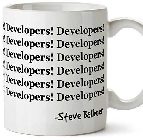 Tazze di prima colazione per dare ai programmatori - Developers! Developers! Steve Ballmer - Cerámica 350 ml