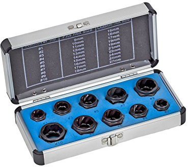 Mutternausdreher SCHRAUBENAUSDREHER SCHRAUBEN AUSDREHER SATZ 9-27mm (NAS-10)