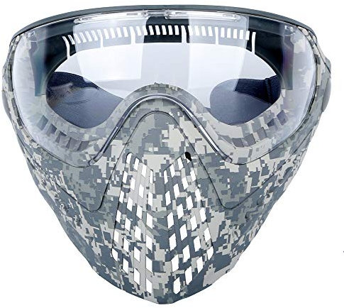 DETECH Taktische Vollmasken Airsoft Helmmaske mit austauschbarer Schutzbrille und Helmkupplung