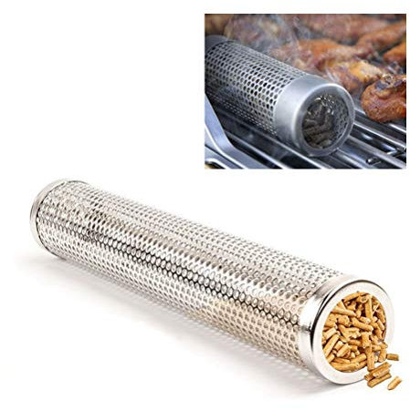 Kylewo rökarrör rökelserör av 304 rostfritt stål - kallröktillbehör för gasgrill och kolgrill - röklåda, pelletsrökare