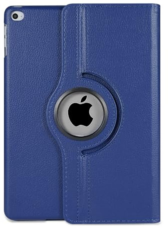 Leather Rotate 360° Stand Case For Apple iPad Air 1st Air 2nd 9.7 2017/2018 5th & 6th Generation (BLUE)
