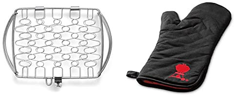 Grilling Basket, Small, Stainless Steel, fits Gas Grills from Q™ 1000 Series and up and 37cm Charcoal Grills and up & Premium Grill Mitt