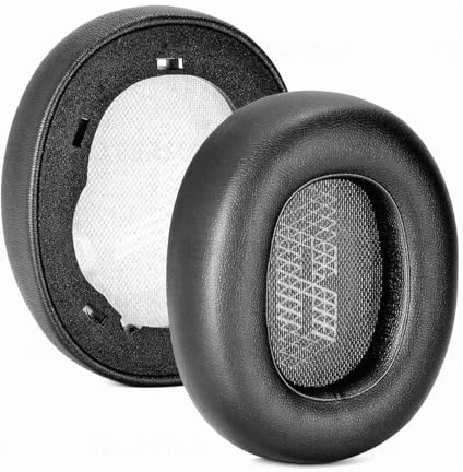 Ersatz-Ohrpolster aus Memory-Schaum für Kopfhörer JBL E65 E65BTNC/Duet NC/LIVE650 BTNC LIVE660 BTNC (schwarz)