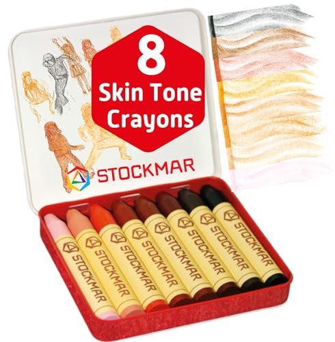 Stockmar Wachsmalstifte - Sonder-Edition - Farben der Welt - mit 8 bunten Malstiften, verpackt im prakitschen Blechetui, ideal für den Kindergarten, geeignet für Kinder ab 3 Jahren