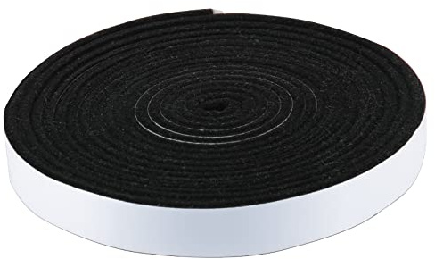 Carkio Smoker Gasket Seals, High Temp Grill Gasket Self Stick Felt, High Heat Smoker BBQ Gasket Fireproof Tape for Smokers BBQ Lid, 3/4 x 1/8 10 Feet