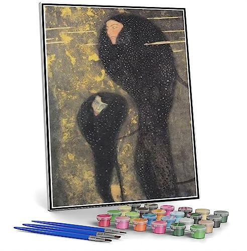 DIY Malsets für Erwachsene Wassernymphen Silberfische Malen von Gustav Klimt Malen nach Zahlen Kit auf Leinwand für Anfänger