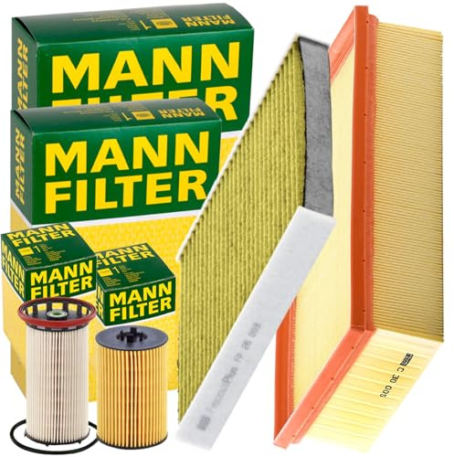 Mann Filter Inspektionspaket | FP26009 (LAK888)+C30005, (LX3502)+HU7020Z+PU8028 passend für A3 8V Golf 7 Passat B8