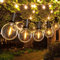 LaPitio Luces Led Exterior Jardin, 15M Guirnalda Luces Exterior con 25+1 Bombillas, Impermeable Cadena de Luz para Jardín, Terraza, Cafe, Boda