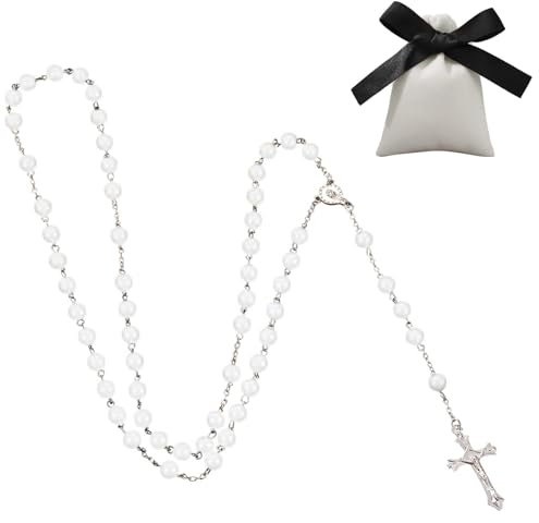 GMXJGZ Rosenkranz Rosenkranz Katholisch Rosenkranz Kette Rosenkranz Kommunion Jungen Kommt mit 1 Beutel Vintage Kreuzkommunion Rosenkranz Taufkommunion Hochzeit Kommunion Party Geschenk Rosenkranz