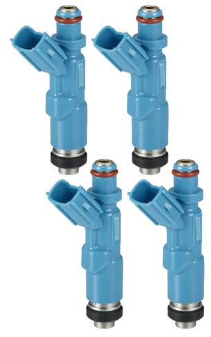 A ABSOPRO Iniettore Carburante No.23250-29015/23209-29015 per Toyota Yaris Vitz 1999-2005 1.0L 1.3L Blu 4 Pezzi