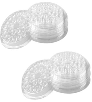 ANNAFRIS Estensione delle Ciglia Pallet della Colla 200Pcs Plastica Guarnizione del Fiore Supporto Colla per Ciglia Strumento di Incolla Ccanalature(Glue Pallet-Transparent)