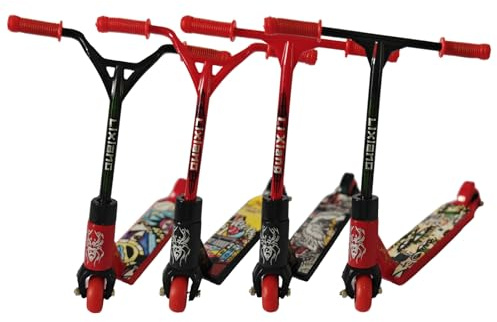 JRYGAC 4 stycken födelsedagsprylar för barn Finger Mini Skateboard, Gåvor Till Födelsedag Skate för Finger Leksaker, Barn Skateboard, Finger Mini Fingerboard för barn (röd och svart)