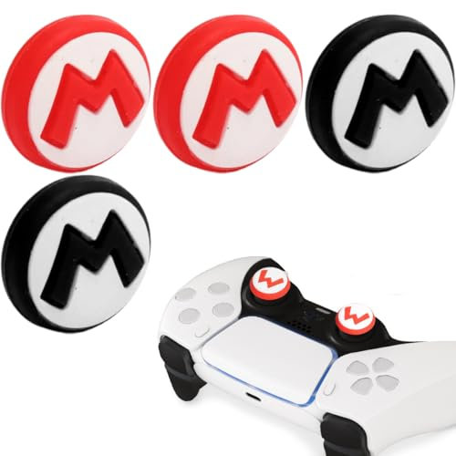 WeddHuis 4 pièces capuchons de joystick pour Switch/OLED/Lite, capuchons de bâton accessoires capuchons de bâton de contrôleur analogique en silicone pour Switch Lite