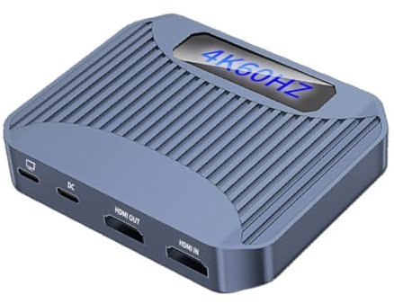 Eoslcusmvl Tarjeta de Captura de Video Compatible con 4K A 60 Hz para Transmisión y Juegos Tarjeta de Captura de Audio de Paso A Través 4K HDR VRR RGB