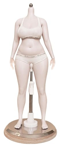 HiPlay PDTOYS 1/6 Sömlös Platina Silikon Plus Size Kvinnokropp S201 Avtagbara Händer & Integrerade Fötter Ljus Hud med Kroppsmakeup