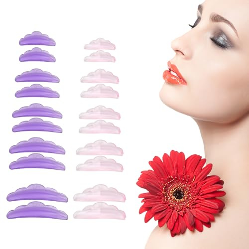 Godneei Kit de levage de cils, 20 tampons en silicone 5 tailles S, M, M1, M2, L lot complet pour la maison ou le salon