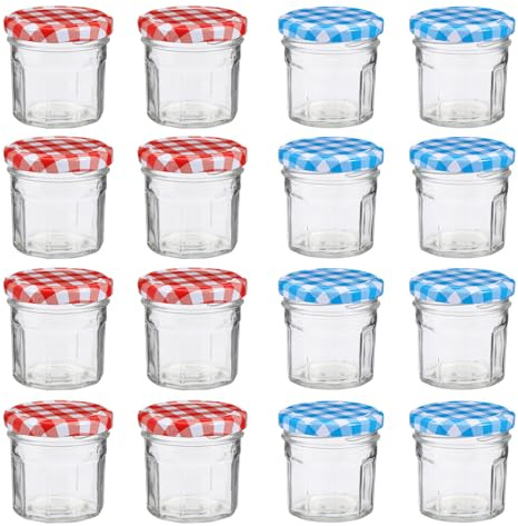 NUOBESTY 12 pièces Petits Pots Verre avec Couvercle Hermétique pour Confiture Miel Épices et Conserves Bocaux de Rangement Cuisine pour Stockage Alimentaire Sécurisé et Fraîcheur Longue