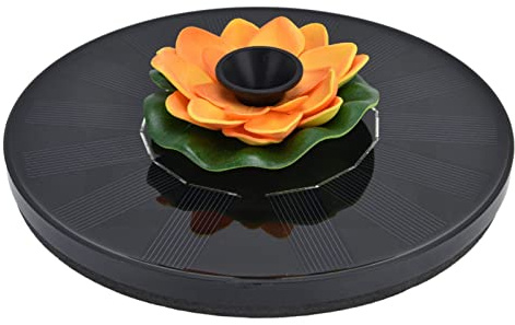 Dioche Flytande Solfontän Solar Fountain Vattenpump - Mini Soldriven Fontän för Fågelbad och Trädgårdsdamm - 4 Spraystilar - & Lätt Att Använda (#1)
