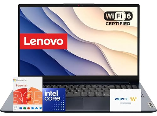 Lenovo Ideapad 15.6 Laptop with Microsoft Office 365 | 2TB Storage | 36GB RAM | Anti-Glare Display | 1TB SSD and 1TB Cloud Storage | Wi-Fi 6 | 10HR Battery | Copilot AI | Windows 11