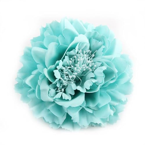 11 cm grande spilla fiore di peonia in tessuto – accessorio oversize per corpetto, abito da sposa, sera o acconciatura, ideale come regalo o decorazione elegante, Grand, Metallo, Senza Gemme