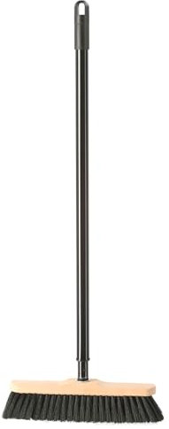 Lantelme Zimmerbesen mit Teleskopstiel ausziehbar 80cm bis 120cm im Set | Allzweckbesen aus Holz mit Kunsthaarborsten 28cm Besenkopf | Ideal als Stubenbesen Kehrbesen Parkett Laminat Haushalt Besen