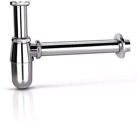 CJBHSD Lavabo Pop Up Drain Cromo Nueva Botella Trampa Acero Inoxidable Redondo Sifón Kit Baño Tocador Lavabo Piedra Residuos