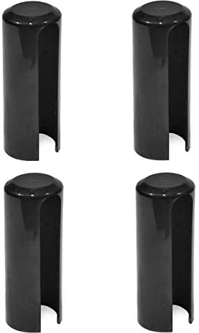 Vershy 2-Piece Door Hinge Cover, Pack of 4 Black Sleeves, Plastic, Clamping Technology, Decorative, Universal Door Mount