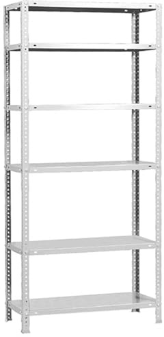Simonrack Schwerlastregal, Lagerregal, 200x80x30 Metallregal, Kellerregal, Biegestelle 100 kg, 6 Fachböden, Weiss - Comfort | 6 Höhen, Metallablage, Biegepunkt 100 kg, Korrosionsschutzlackierung, Montage mit Schrauben, Weiss
