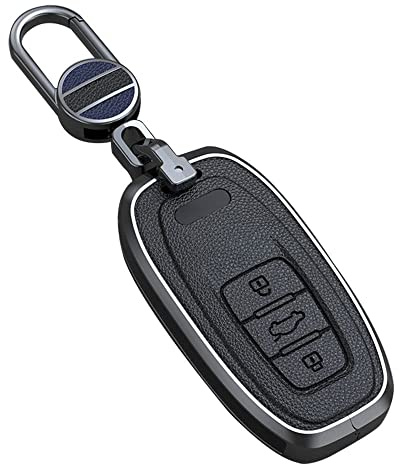 ontto Autoschlüssel Hülle Schlüsselanhänger Passt für Audi A1 A3 A4 A5 A6 A7 A8 Q3 Q5 Q7 S4 s5 S6 S7 S8 R8 TT Fernbedienung Cover Schlüsselhülle Case Schlüssel Gehäuse Schutzhülle Zubehör Schwarz C