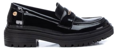 XTI - Mocasines Mujer Negro - Calzado Cómodo y Versátil - Moda Casual - Modelo 14200102 (Talla 36)