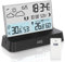 ADE Digitale Wetterstation Funk mit Außensensor | Innen- und Außentemperatur | Thermometer, Hygrometer, Barometer, Wettervorhersage | Lüftungsempfehlung | Funkwecker | Beleuchtung | schwarz