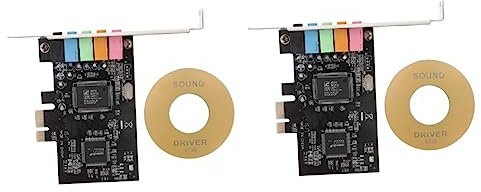 Mobestech 2pcs Pcie Sound Card Internal Audio Adapter Low Profile Bracket Sound Card for Gaming