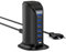 WUKUR Caricatore USB Multiplo,Stazione di Ricarica 6 Porte USB da Tavolo Caricabatterie da muro per cellulari per iPhone/iPad/Samsung/Huawei/HTC/LG/Nexus/Nokia/Motorola (25W Nero)
