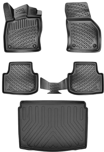 fussmattenprofi.com 3D Gummimatten & Kofferraumwanne Set für Cupra FORMENTOR UNTERERLADEBODEN Baujahr ab 2020 | Hoher Rand Allwetter Auto Fussmatten I TPE Geruchlos rutschfest Fußmatten Zubehör