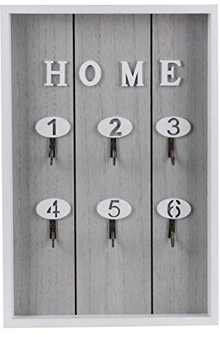 Wifehelper Porte-clés Rustique pour Mur, Porte-clés Décoratif, Porte-clés Mural en Bois, Porte-clés avec Motifs de Lettres pour le Salon (C)