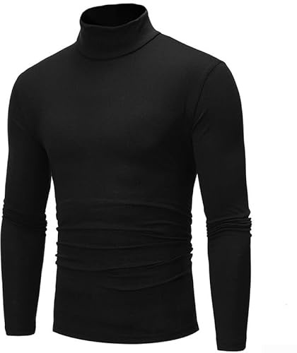 Snygg och bekväm enfärgad polotröja för män slim fit (2XL svart)