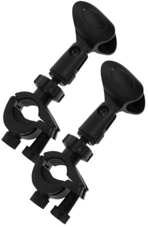 SHOWERORO Universelle Mikrofonklemmen Leichter und Zuverlässiger Mikrofonhalter 2 Stück aus Kunststoff für Mobiles Recording und Live Aufnahmen